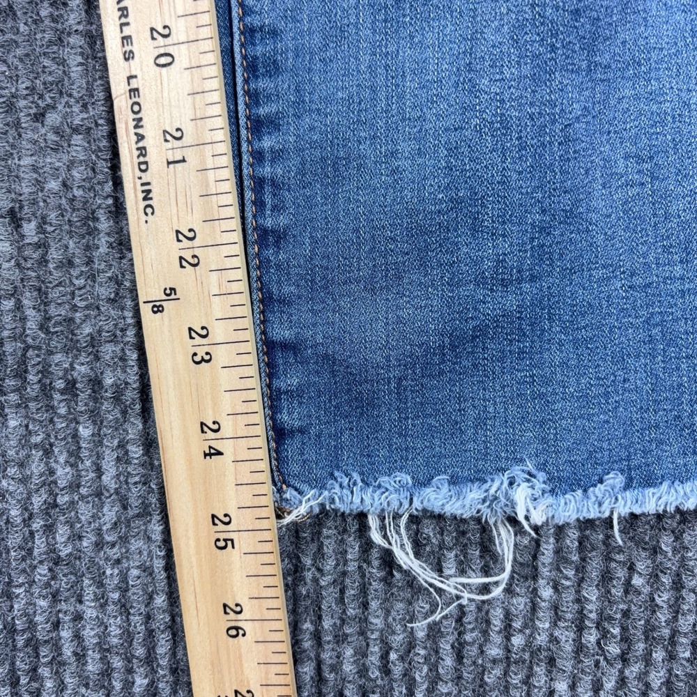 American Eagle Artist Crop Jeans Women 14 Blue Distressed Super Super Stretch - Picture 7 of 14